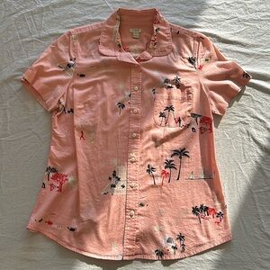 J crew factory vacation short sleeve button up shirt